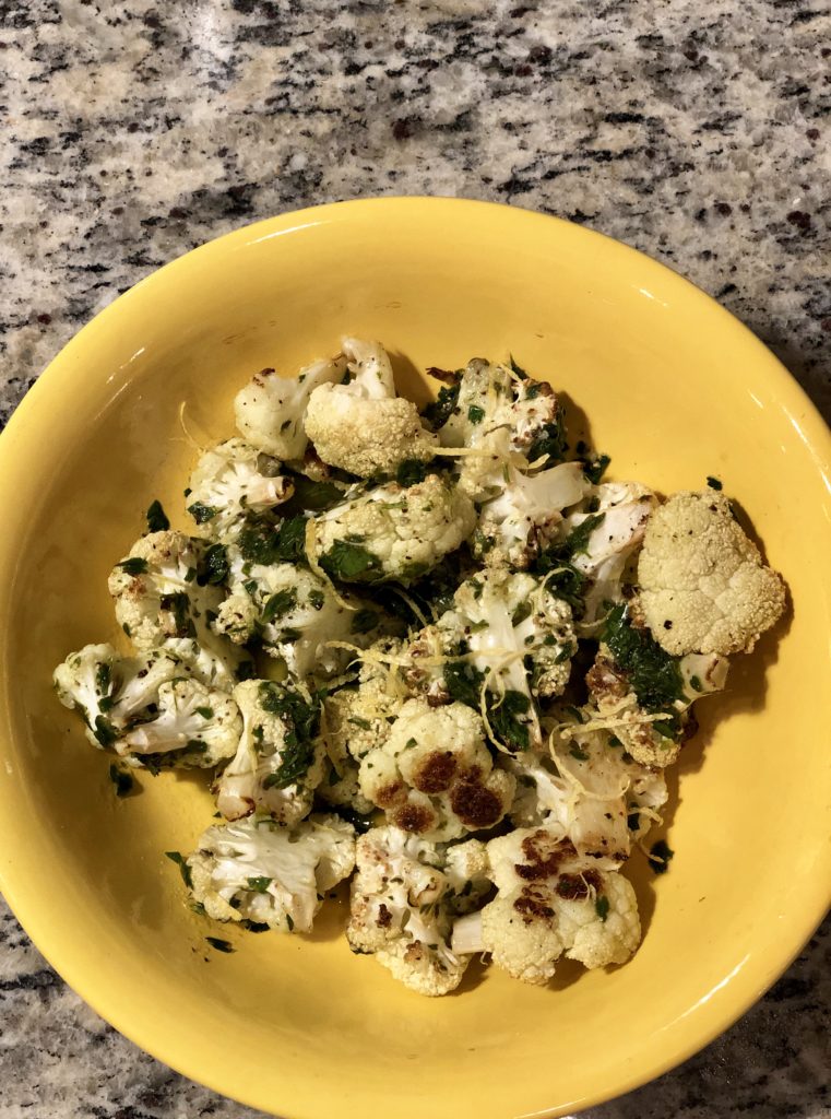 Roasted Cauliflower with LemonParsley Dressing Blythes Blog