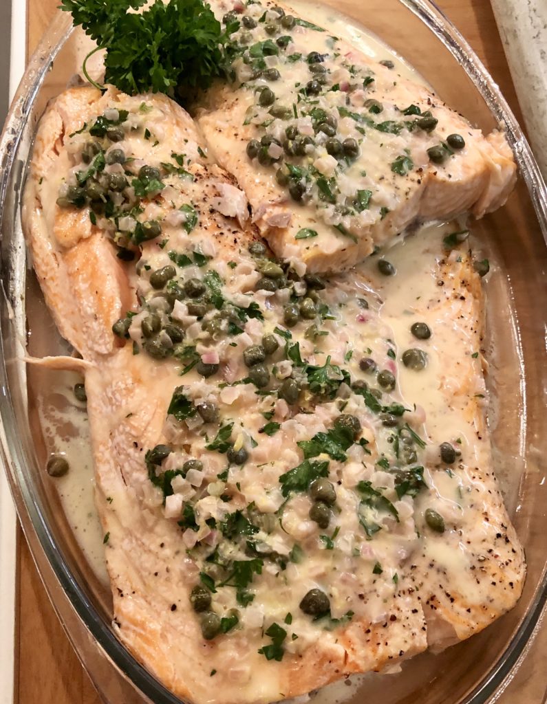 Salmon with LemonButterCaper Sauce Blythes Blog