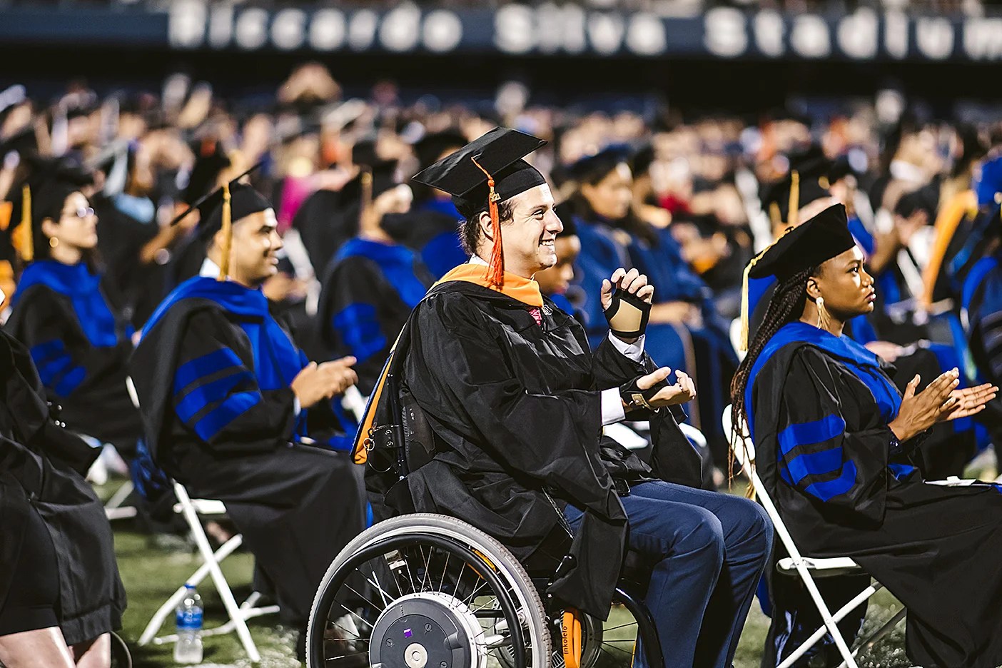 Paralyzed Biomedical Engineering Student Aldo Amenta Walks Across Stage