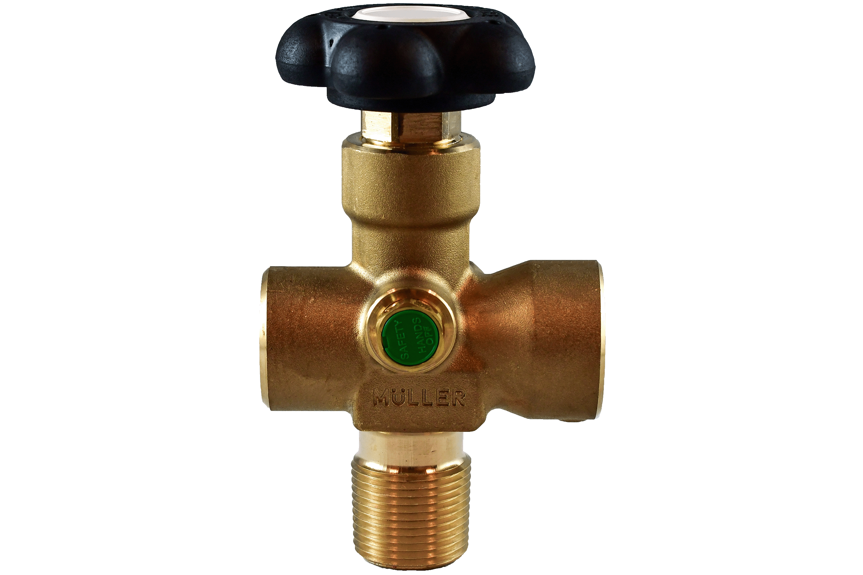 419 OffLine highpressure cylinder valve with pressure gauge Müller