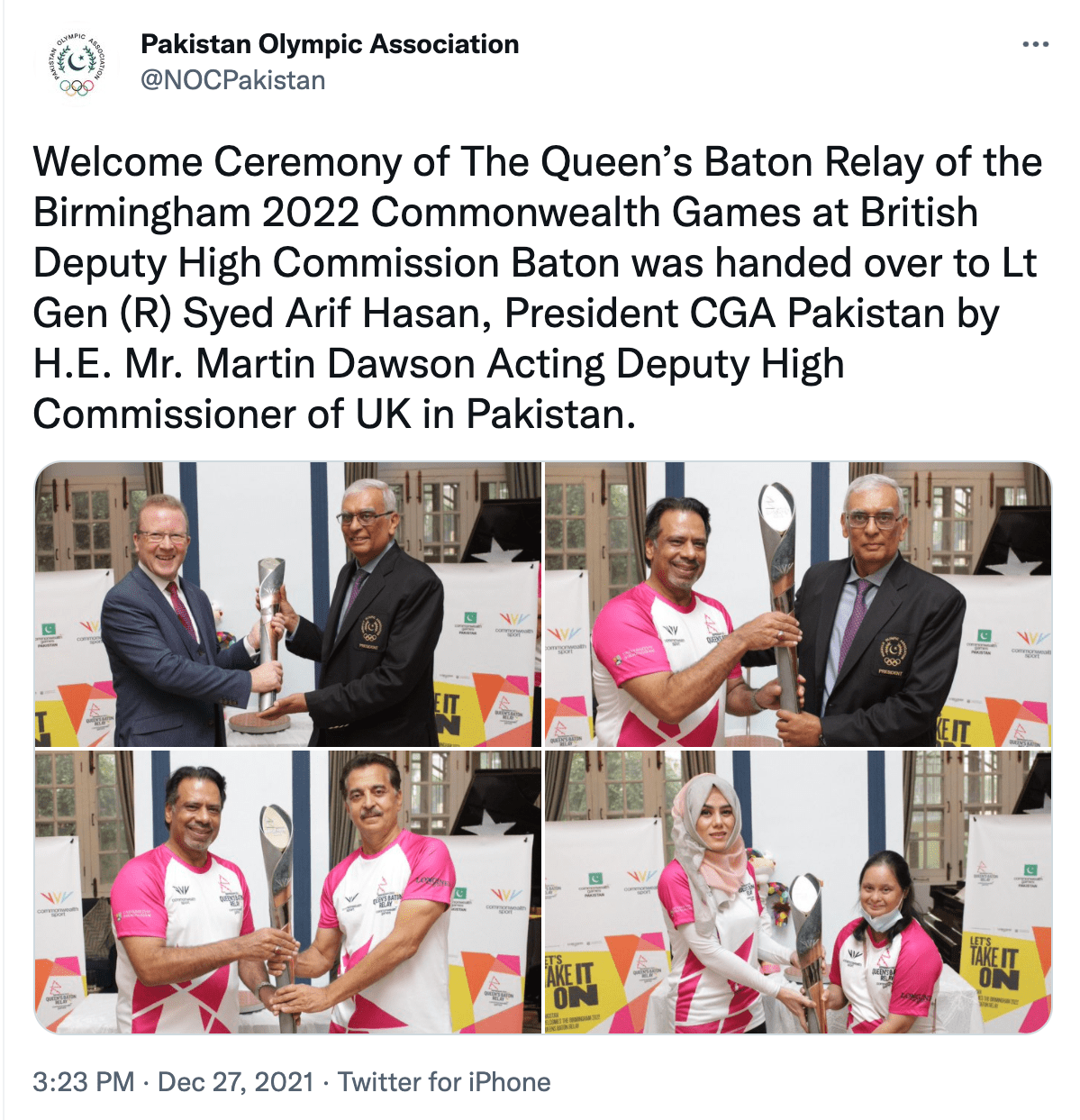 Birmingham 2022 Queen’s Baton Relay continues its global journey The