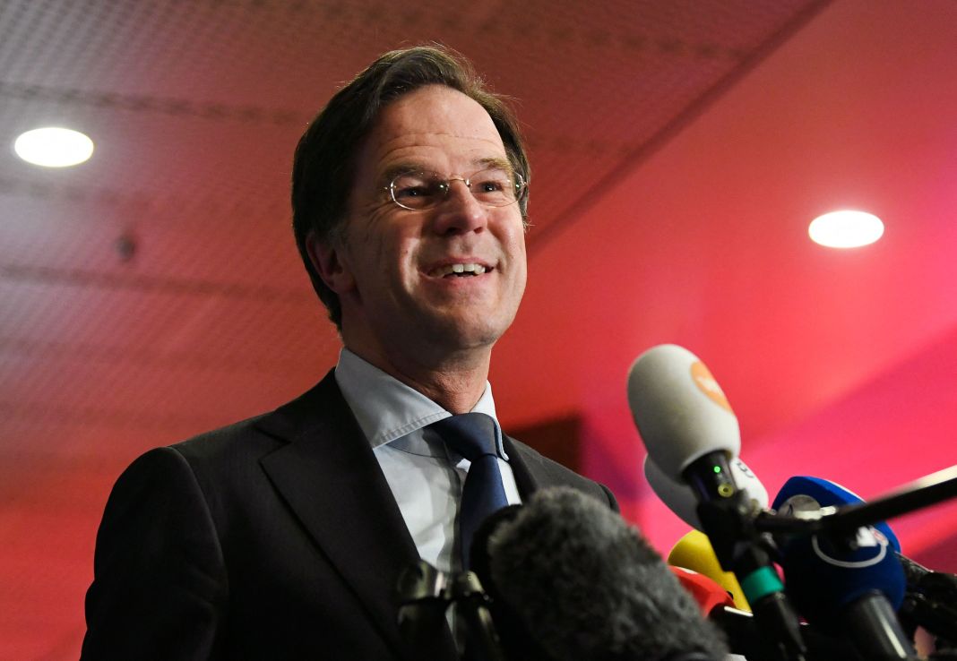 After Dutch election, Prime Minister Mark Rutte announces victory