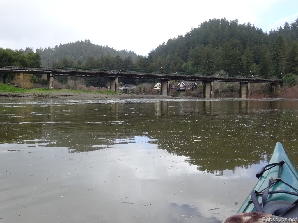 Kayaking Monte Rio with the Water Level Up Bob's Eyes