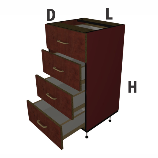 4 Drawer Melamine Base Unit Product categories Board Express