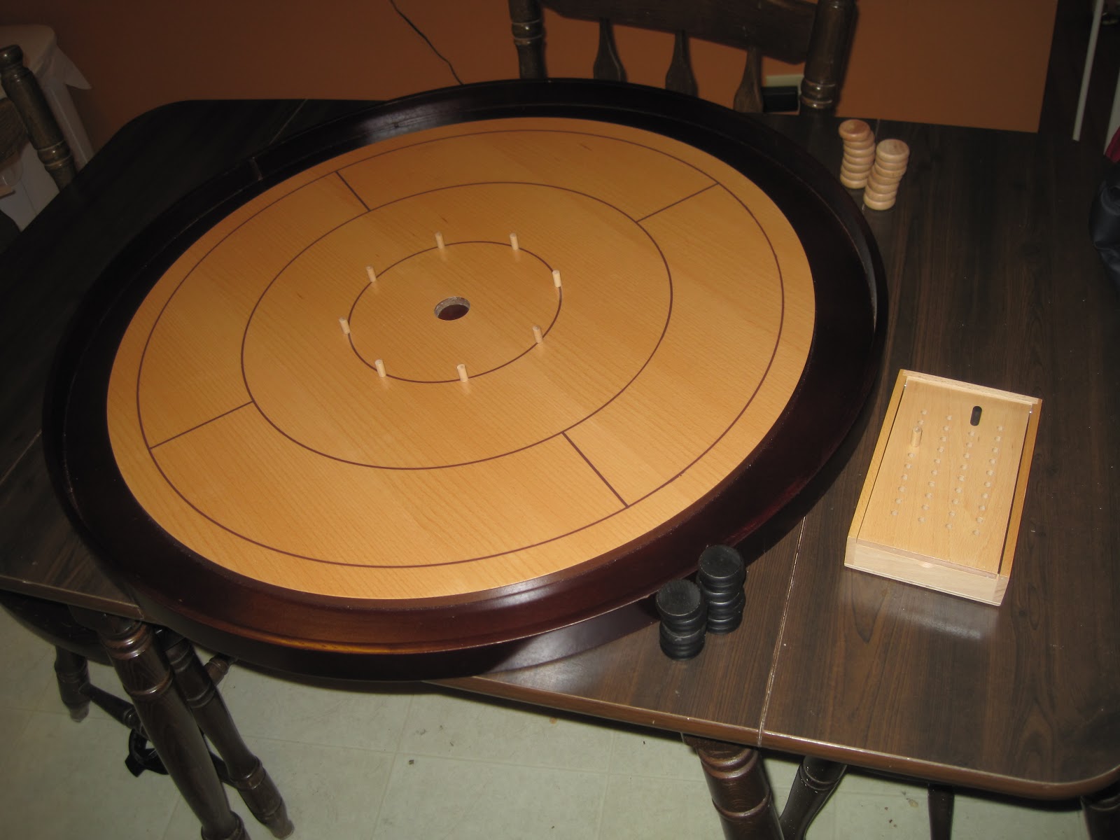 Mini Crokinole Cue Stick - 17 Inch Wooden Game Accessory For Tabletop Play