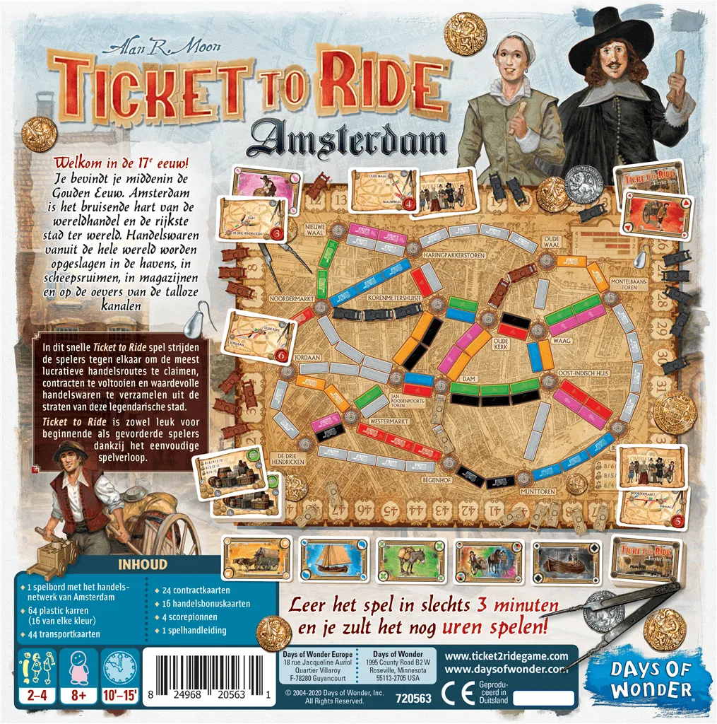 Ticket To Ride: Amsterdam - Nl Bordspel Kopen | Boardgameshop