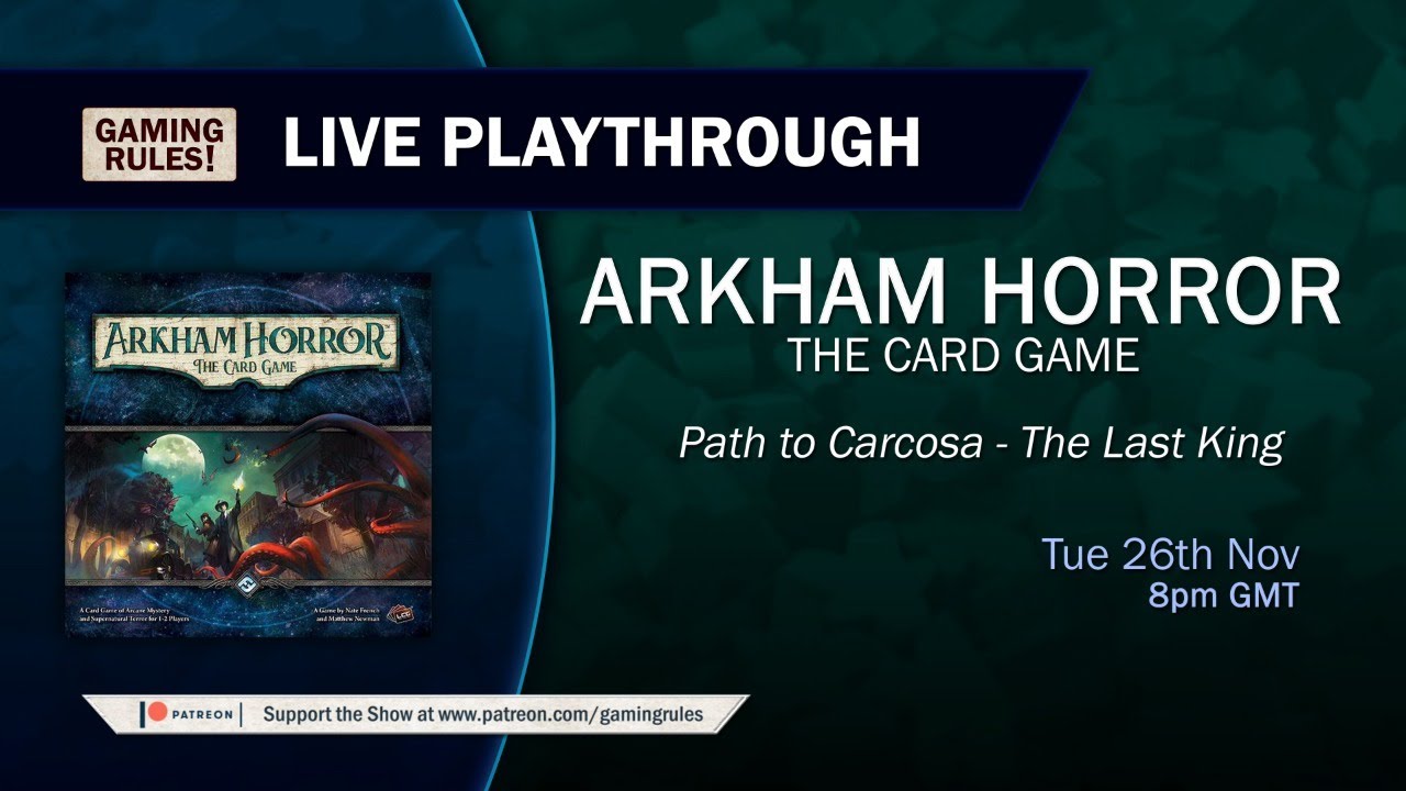 Arkham Horror Card Game Live playthrough Boardgame Stories