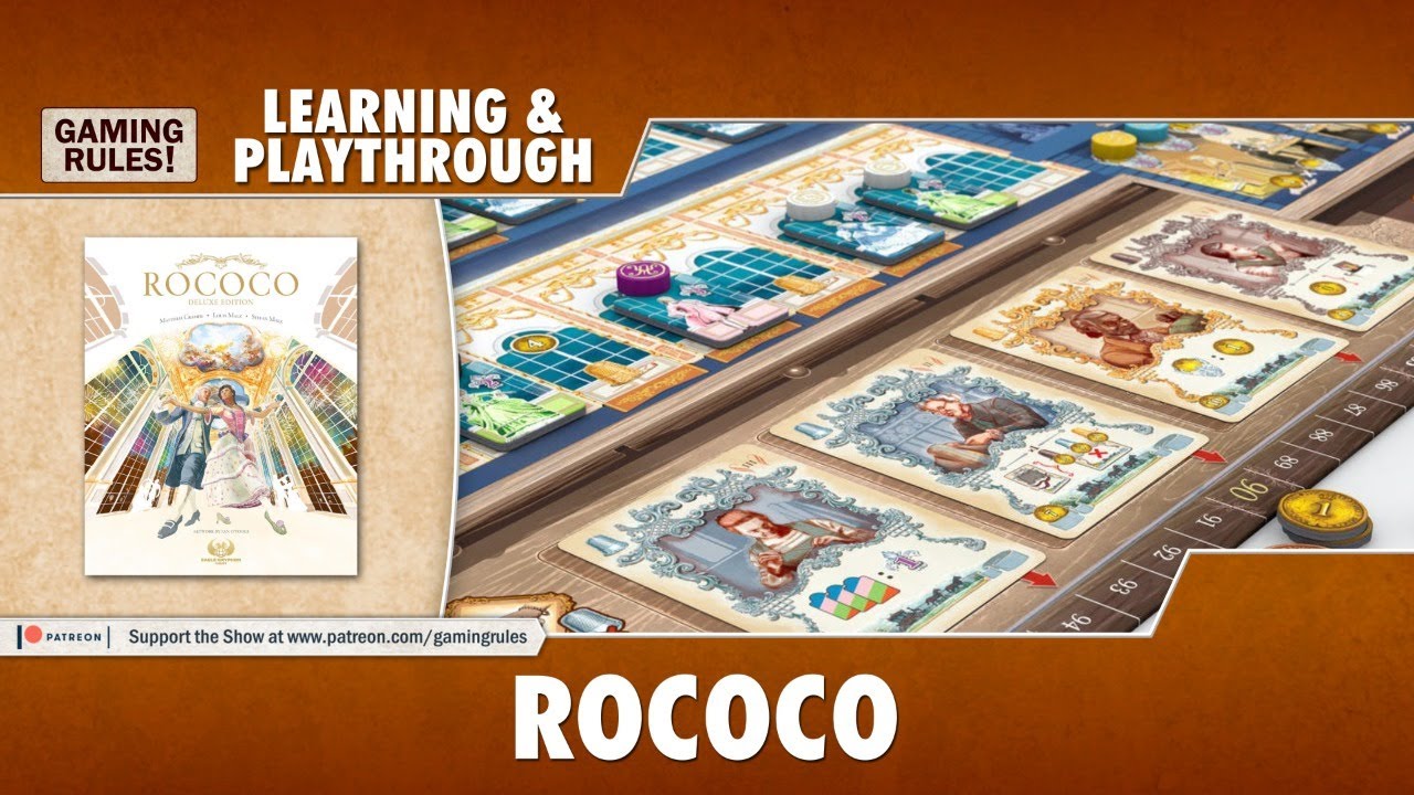 Rococo Live Learning how to play and then a playthrough Boardgame