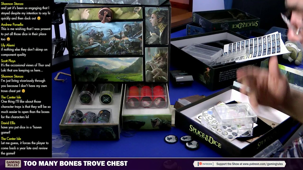 Too Many Bones Trove Chest putting together Boardgame
