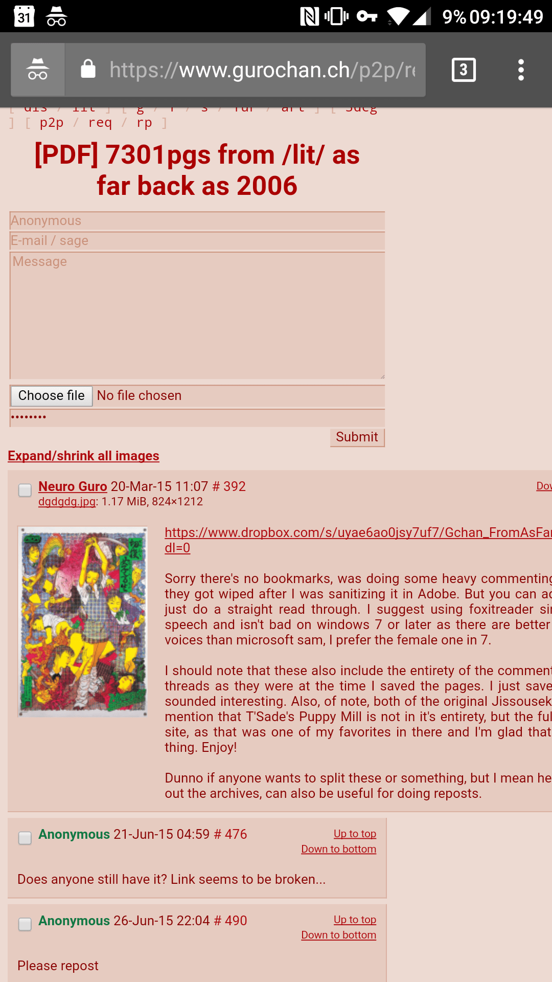 /req/ Has anyone saved a good amount of it? e.g. a 7000 page PDF was