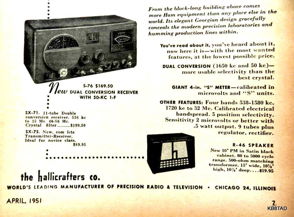 Hallicrafters S-76 receiver