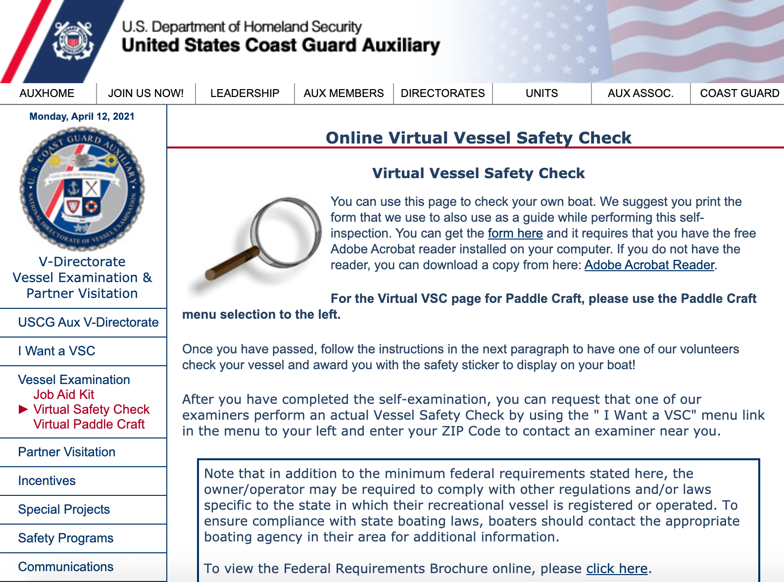 Coast Guard Auxiliary and Power Squadron Ramping up Vessel Safety