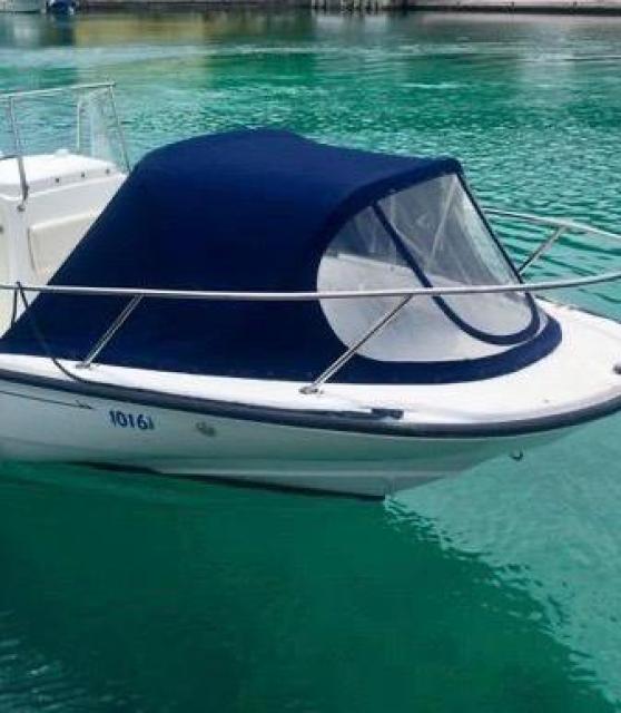 Boats & Parts For Sale Navy Blue Sunbrella Dodger for Center Console