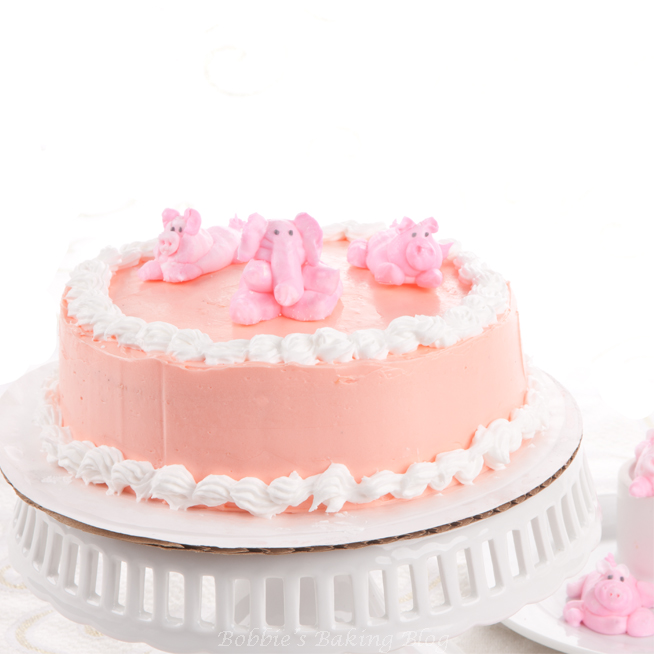 Baby Shower Cake, With Egg Yolk Butter Cream Bobbies Baking Blog