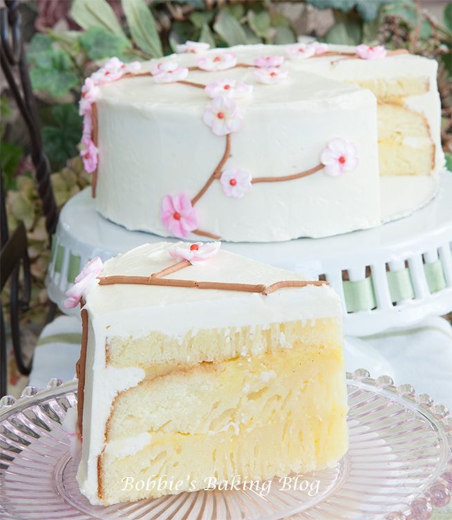Summertime Cherry Blossom Cake Bobbies Baking Blog