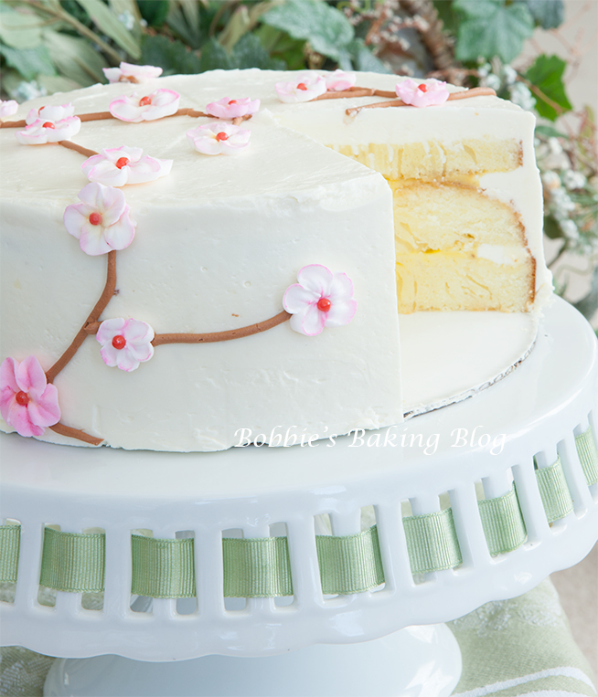 Summertime Cherry Blossom Cake Bobbies Baking Blog