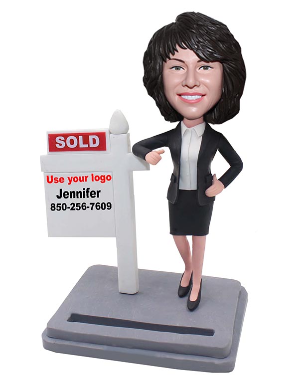 Custom SOLD Bobbleheads Business Card Holder Bobblehead