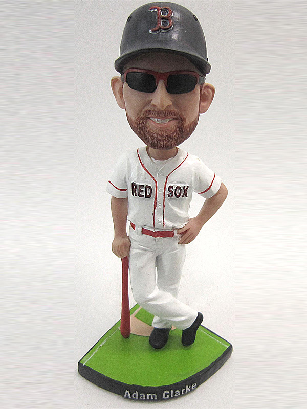 Male baseball player bobblehead with a hand on his hip Custom