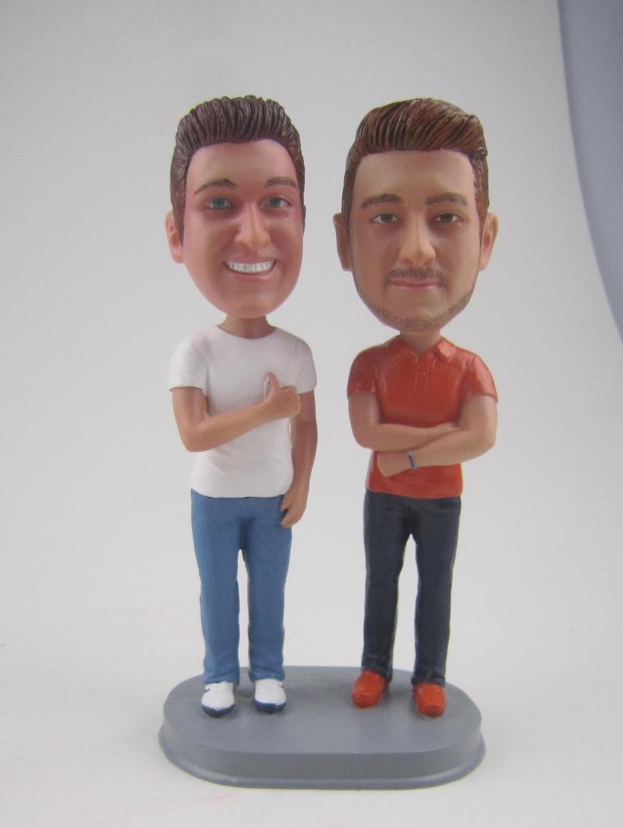 Best friends male bobbleheads 4166 Custom Bobbleheads & Group Orders