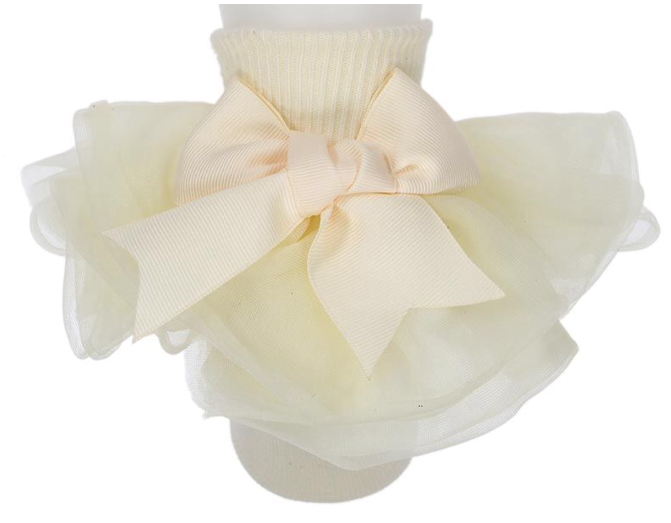 Willow, All Ruffled Up Socks, Ivory Bobbyann