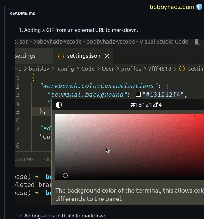 How to add a GIF to a Markdown file (Github and Vanilla) bobbyhadz
