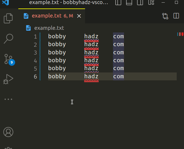 Column (Box) selection in Visual Studio Code bobbyhadz