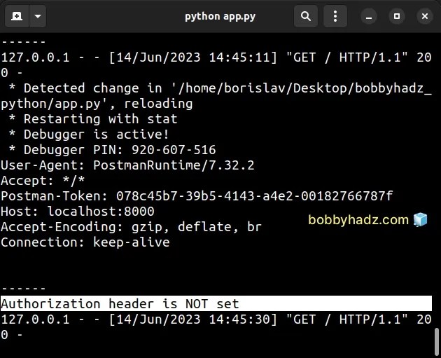 How to access the HTTP request Headers in a Flask app bobbyhadz