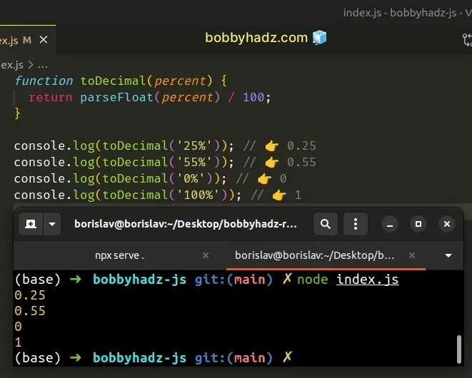 Calculate Percentage between Two Numbers in JavaScript bobbyhadz