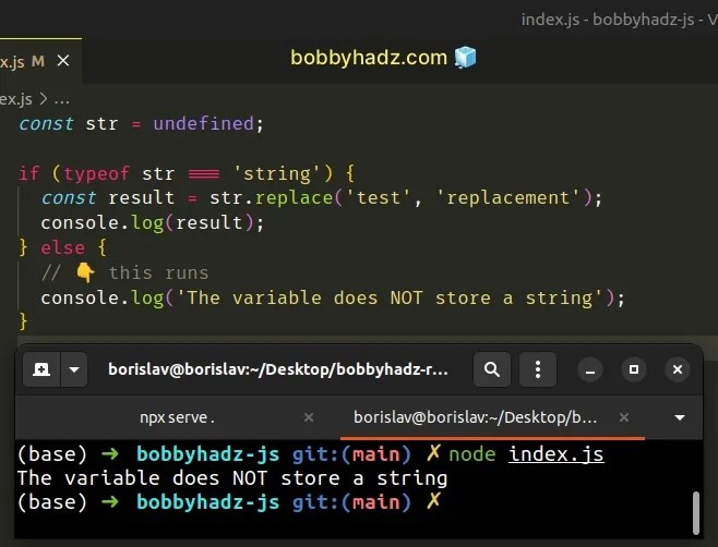 Cannot read properties of undefined (reading 'replace') bobbyhadz