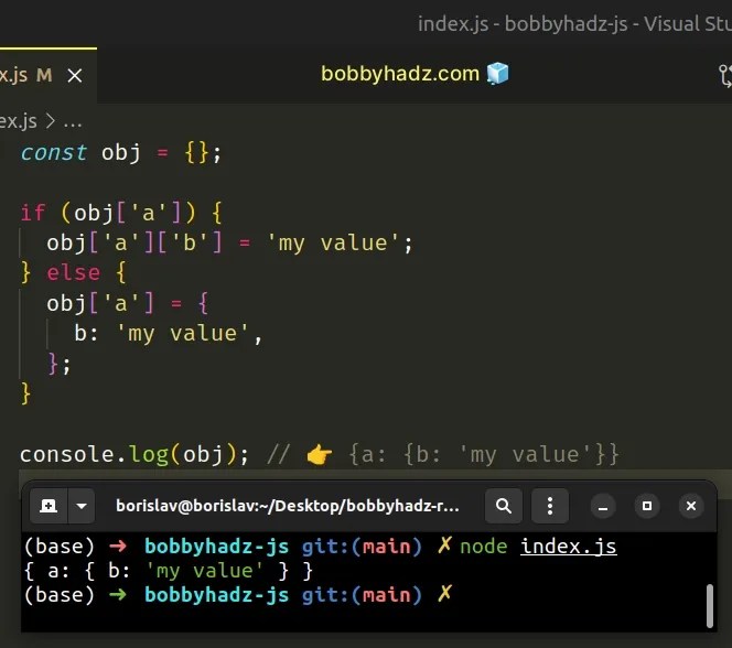 TypeError Cannot set properties of Undefined in JavaScript bobbyhadz