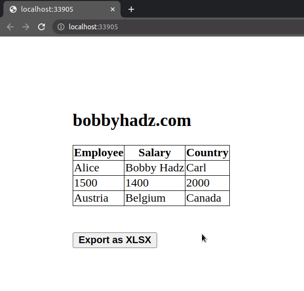 How to export an HTML table to Excel using JavaScript bobbyhadz