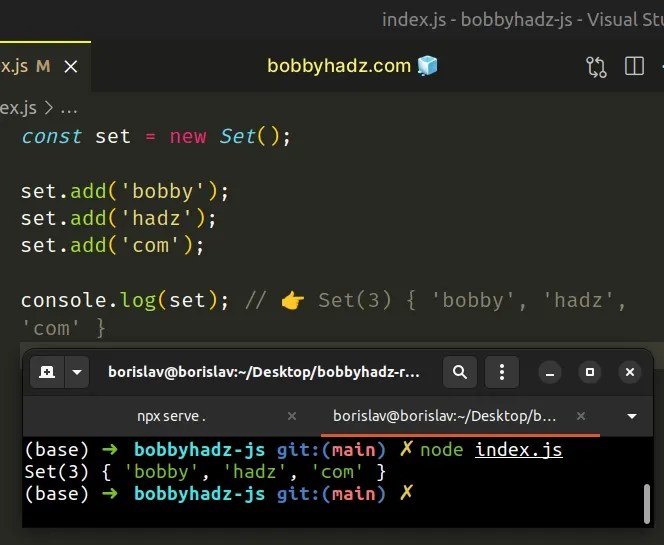 How to Initialize a Set with Values in JavaScript bobbyhadz