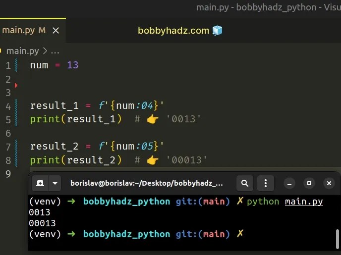 Python format integer with leading zeros