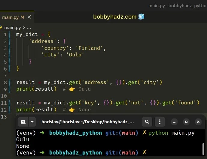 Check if a nested key exists in a Dictionary in Python bobbyhadz