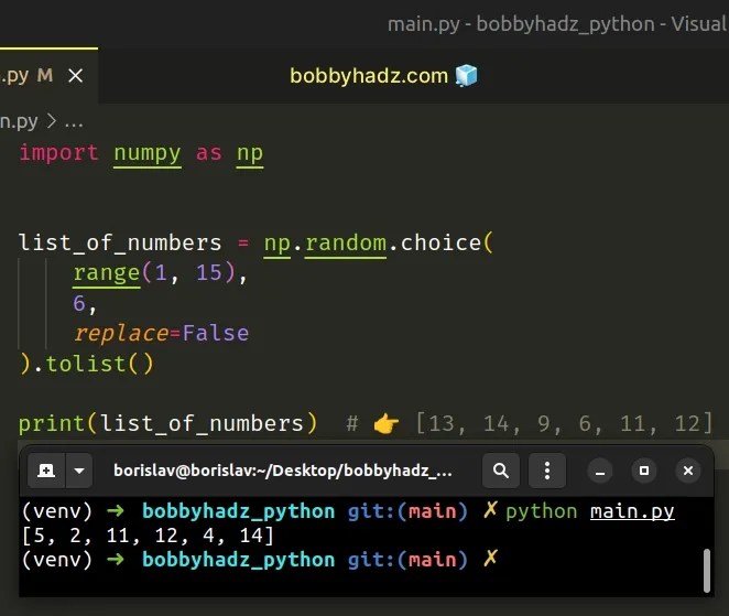 Generate N unique Random numbers within a Range in Python bobbyhadz