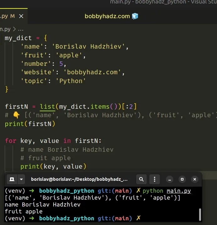 Print specific keyvalue pairs of a dictionary in Python bobbyhadz