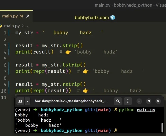 Remove the Tabs from a String or split by Tab in Python bobbyhadz