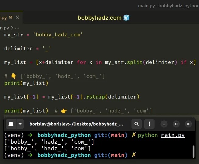 Split a string without removing the delimiter in Python bobbyhadz