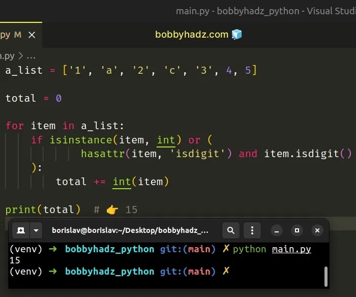 How to sum a List of Strings in Python bobbyhadz