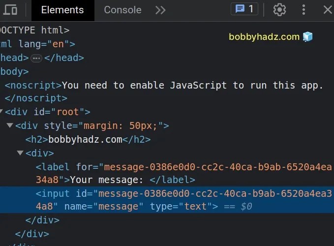How to generate unique IDs in React.js [3 Ways] bobbyhadz