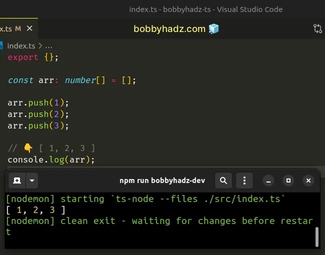 How to add Elements to an Array in TypeScript bobbyhadz
