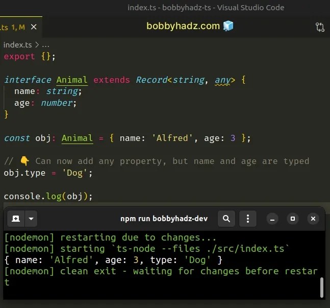 How to Add a property to an Object in TypeScript bobbyhadz