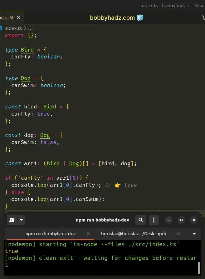 Define an Array with Multiple types in TypeScript bobbyhadz