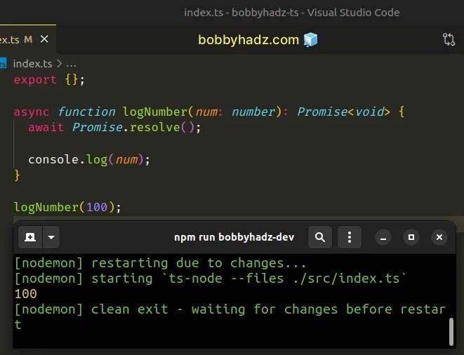 How to type an async Function in TypeScript bobbyhadz