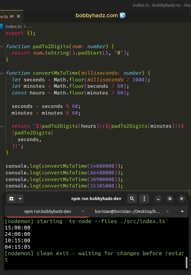 Calculate the time between 2 Dates in TypeScript bobbyhadz
