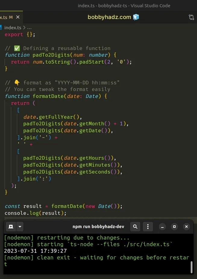 How to format Date/Time in TypeScript bobbyhadz