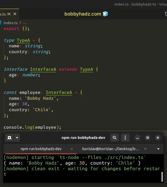 How to extend a Type in TypeScript bobbyhadz