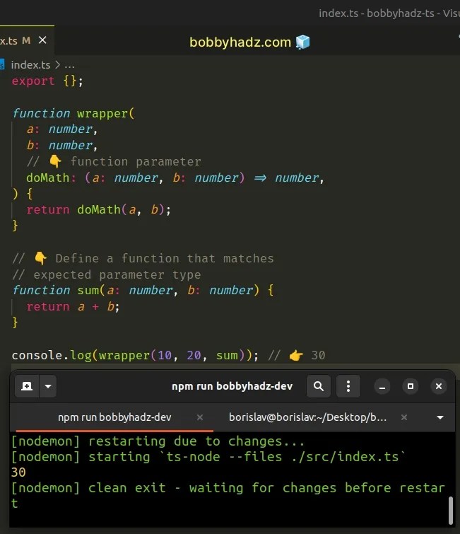 How to pass a Function as a Parameter in TypeScript bobbyhadz