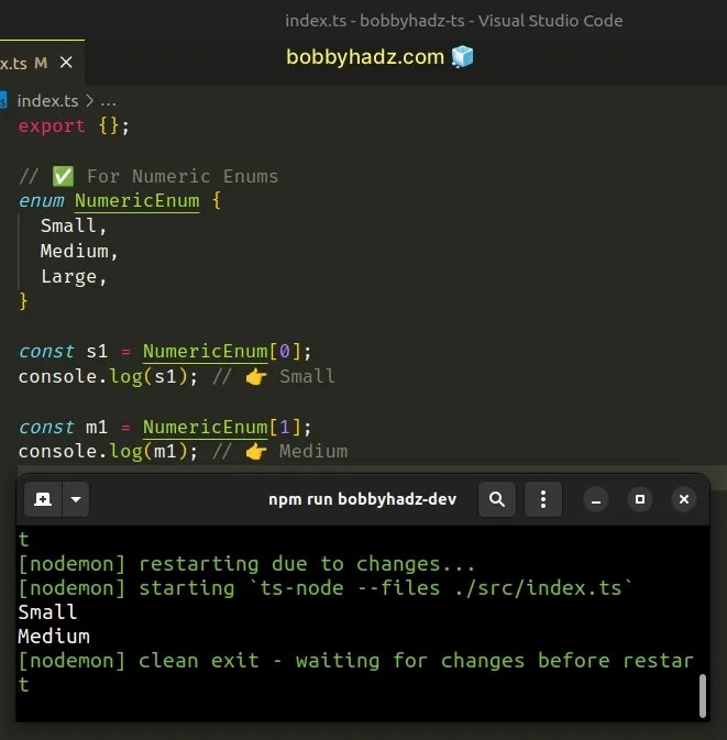 Get an Enum Key by Value in TypeScript bobbyhadz