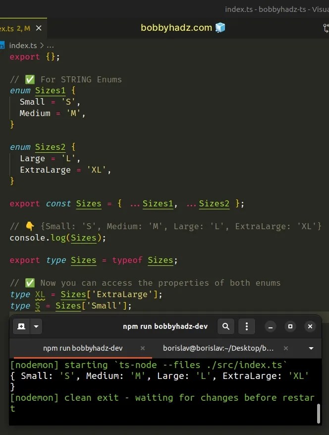 How to merge Enums in TypeScript bobbyhadz